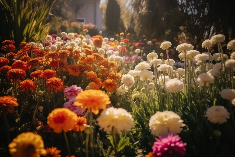 公园里各种各样的花朵盛开背景图,高清,摄影图,摄影图片,图片大全,摄影图免费下载